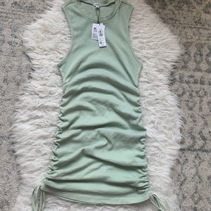 GARAGE Sage Bodycon Dress with Side Ties